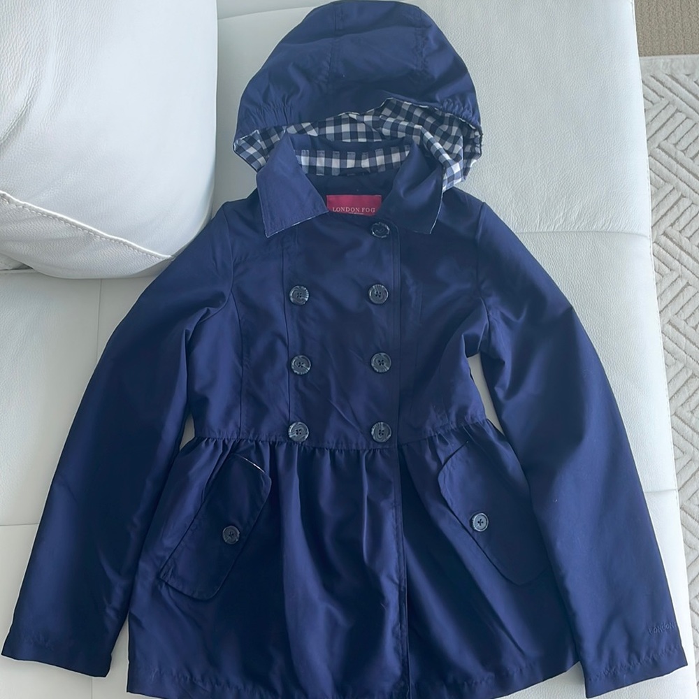 NWOT London Fog Girls Water-resistant Trench Coat with Tie